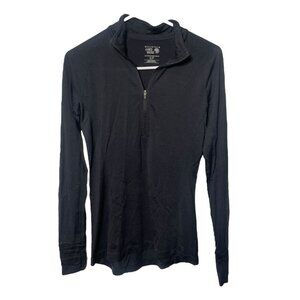 Mountain Hardwear 1/2 Zip Long Sleeve Shirt Women’s S Gray Hiking Outdoor Layer